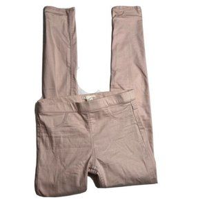 HM Women's jeggings Jeans size 6 Baby Pink Elastic Waist skinny leg A’0522